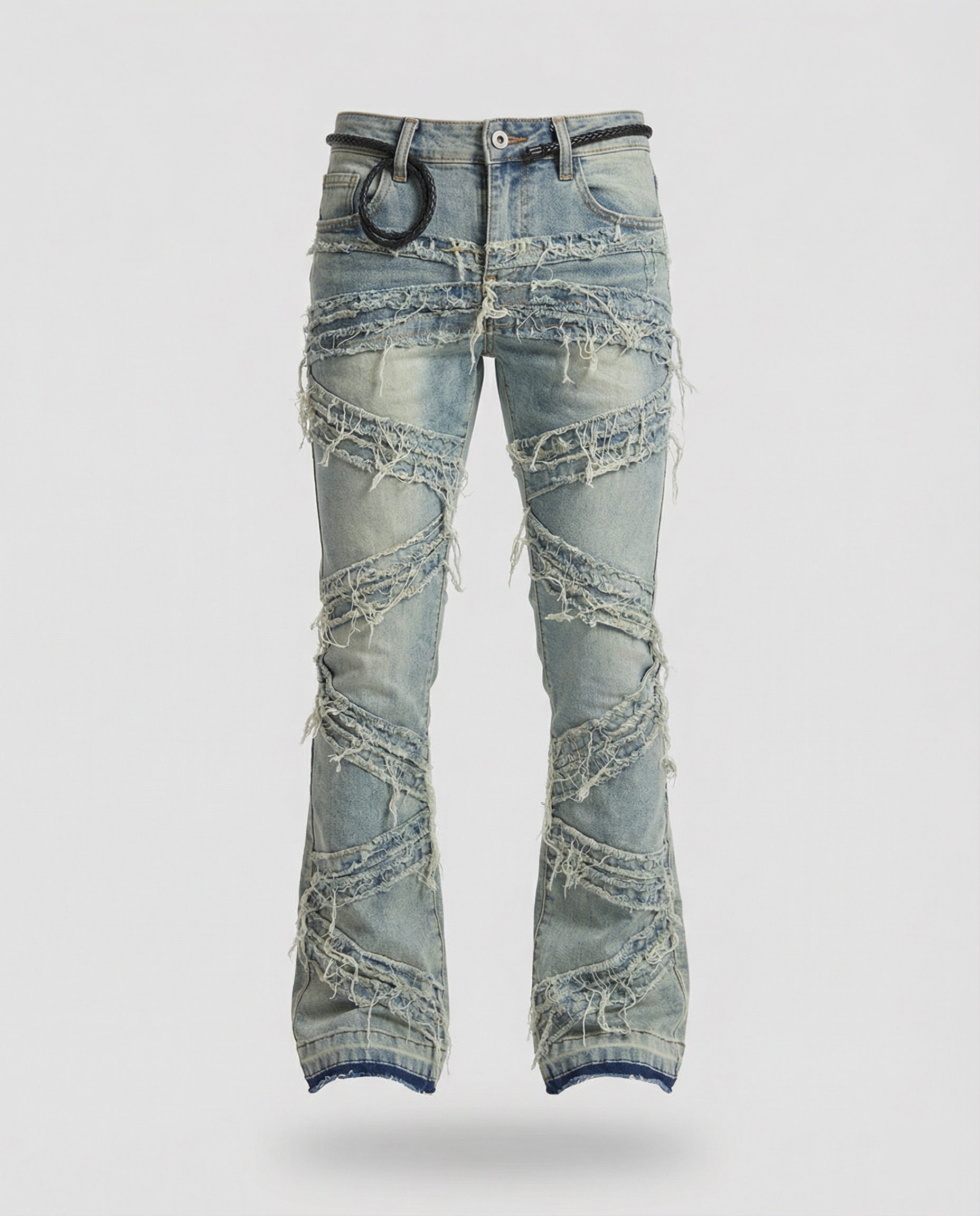 Herren Jeans Gerade Destroyed Look - Norvielle