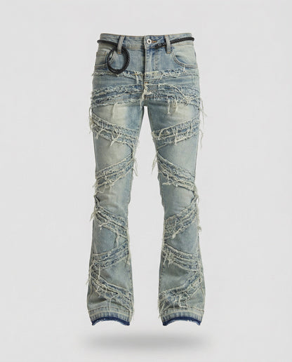 Herren Jeans Gerade Destroyed Look - Norvielle
