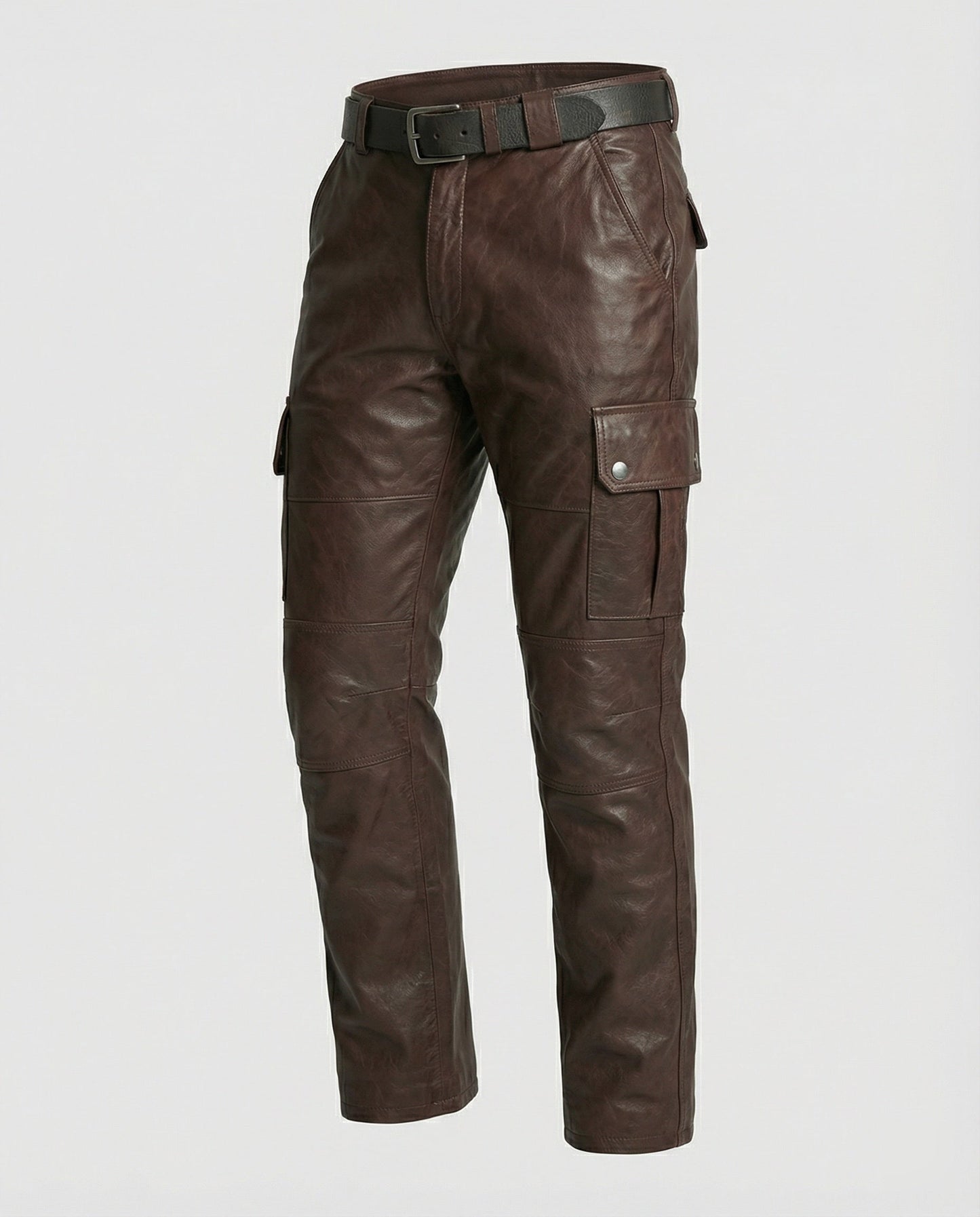 Herren Lederhose Cargo-Style mit Taschen
