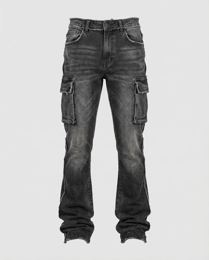 Herren Slimfit Jeans Cargotaschen