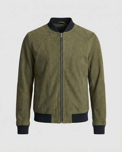 Herren Velours Bomberjacke Freizeitkleidung