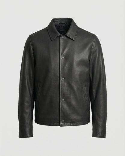 Herren Lederjacke Übergangsjacke Lederoptik - Norvielle