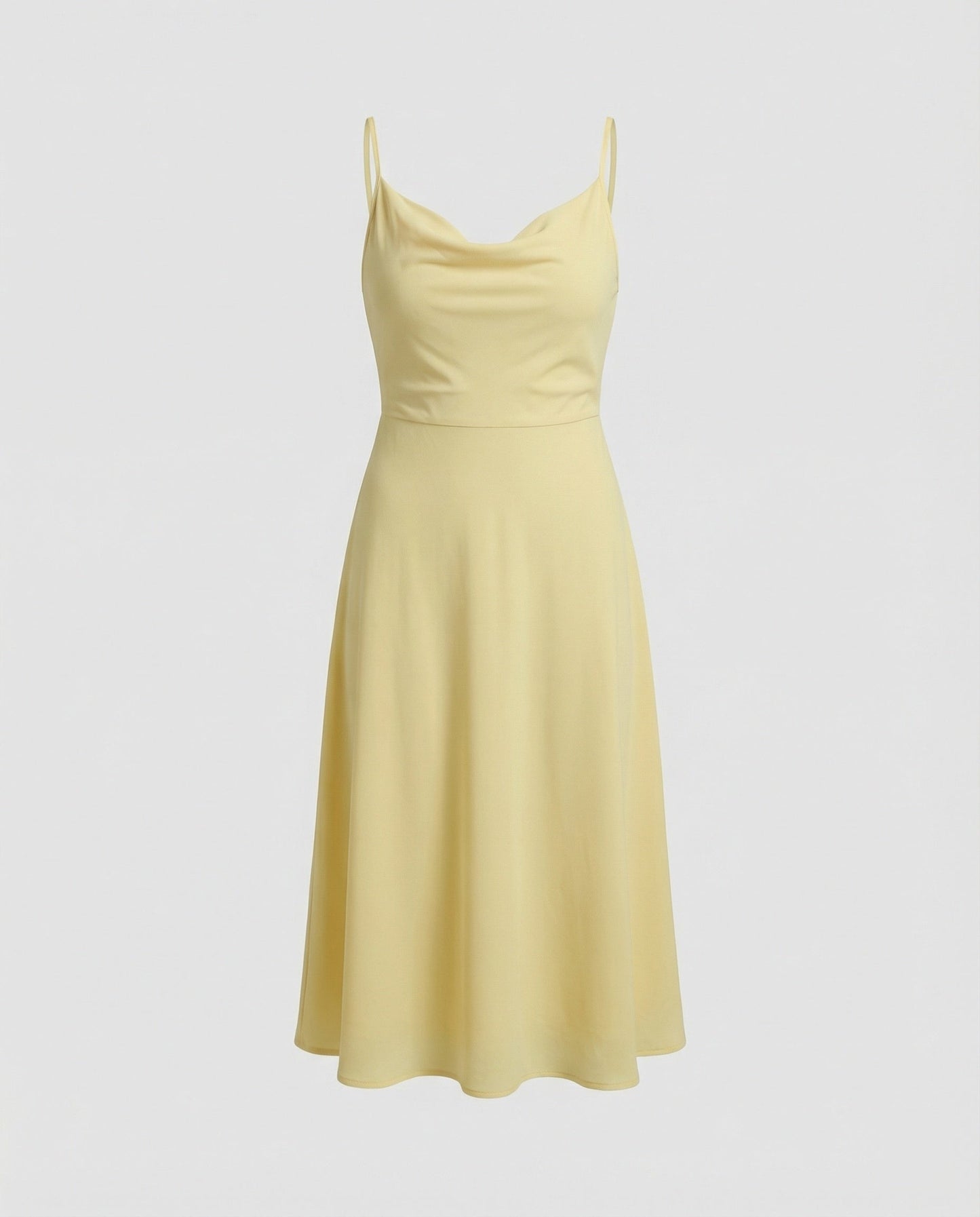 Damen Langkleid Drapiert Mit Einem Eingebauten BH