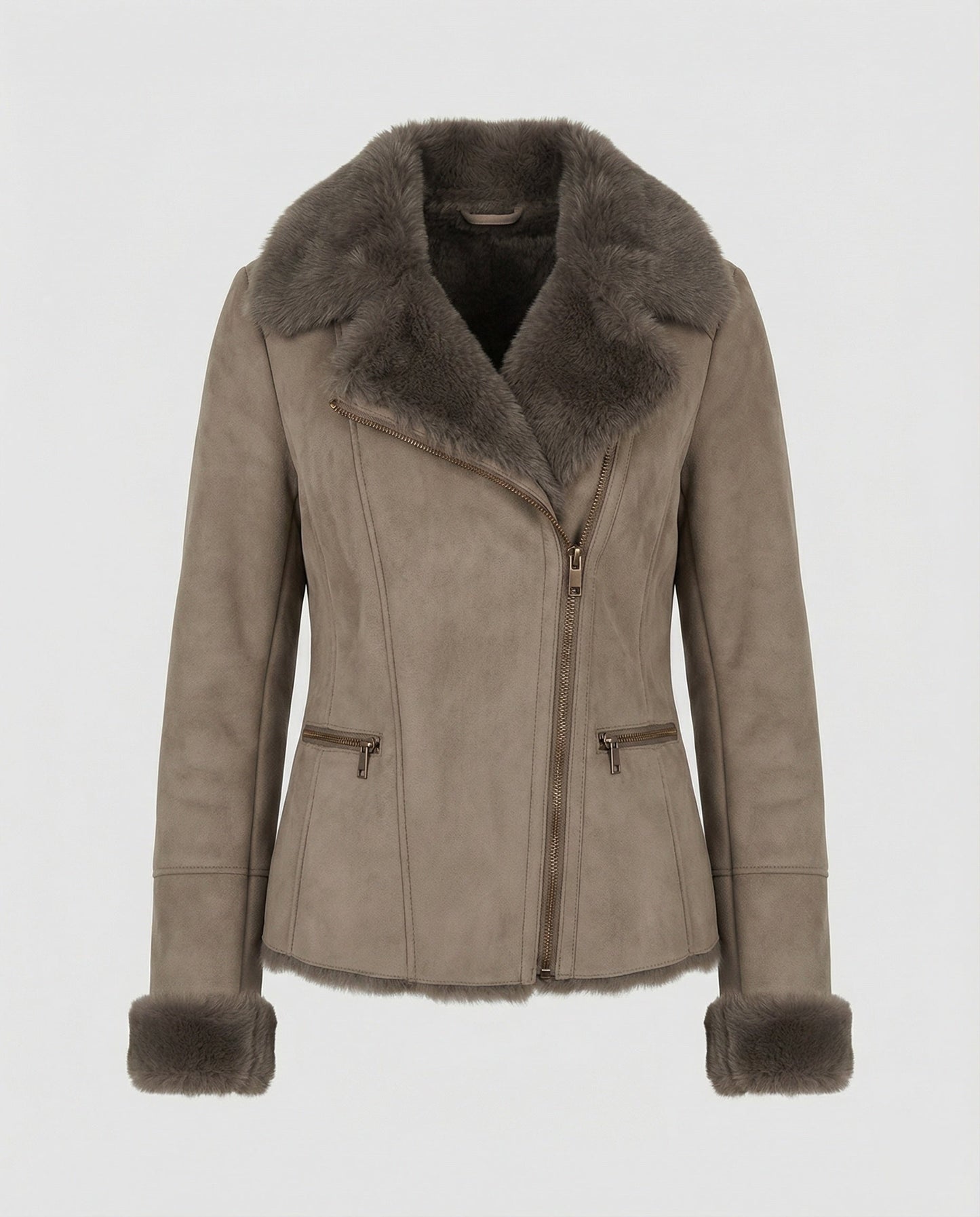 Norvielle Damen Winterjacke Elegant Kragen