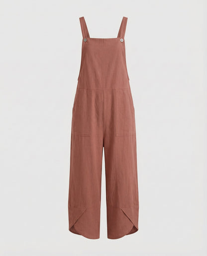 Latzhose Damen Leicht Sommer Beige
