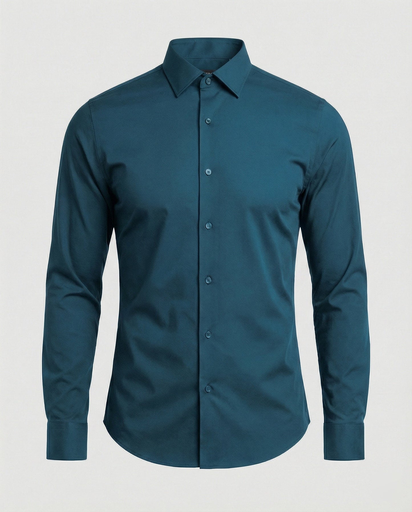 Herren Business Stretch Hemd Elastisch Weiß