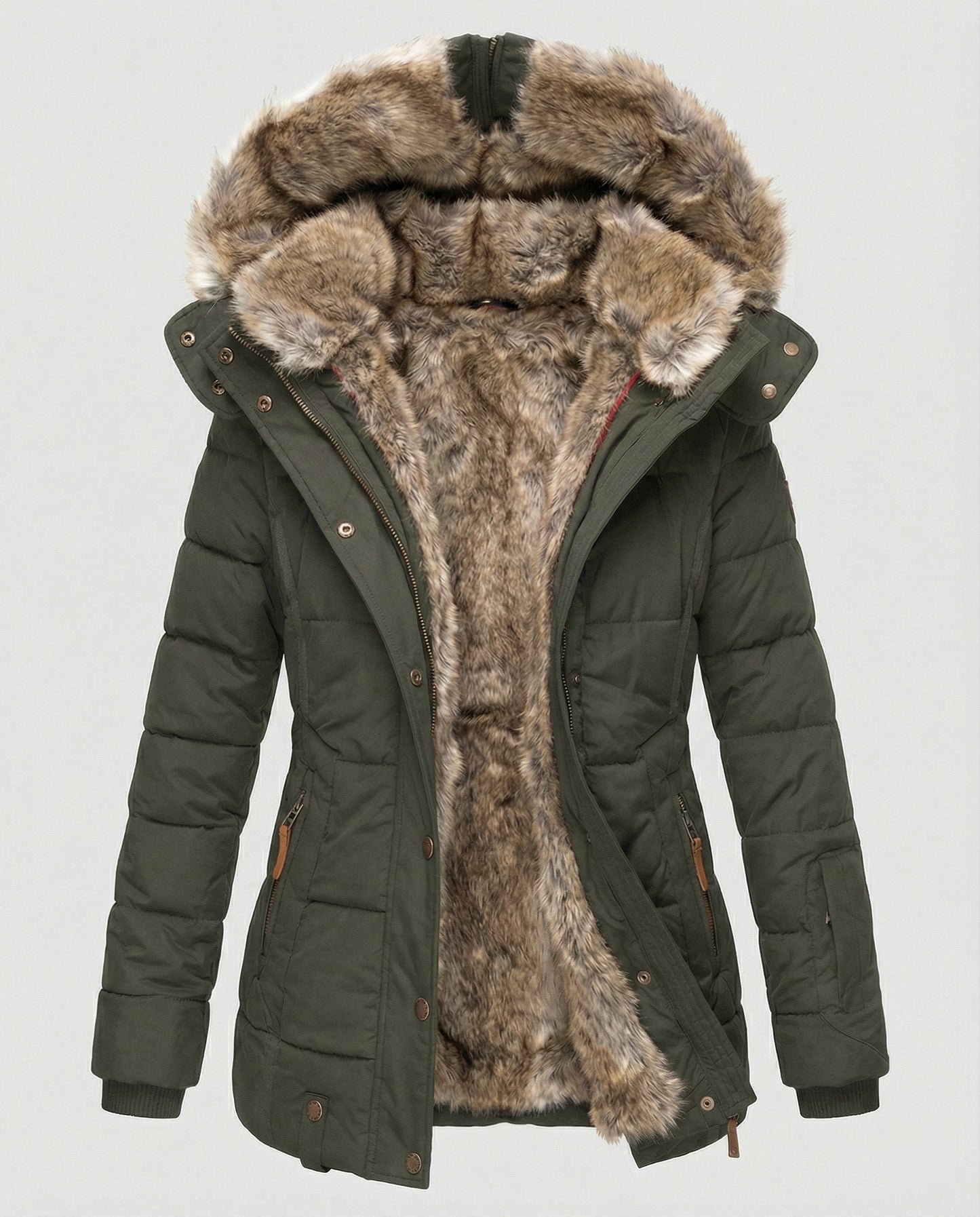 Norvielle Damen Winterjacke Wasserdicht Innenfutter Kapuze