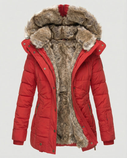 Norvielle Damen Winterjacke Wasserdicht Innenfutter Kapuze