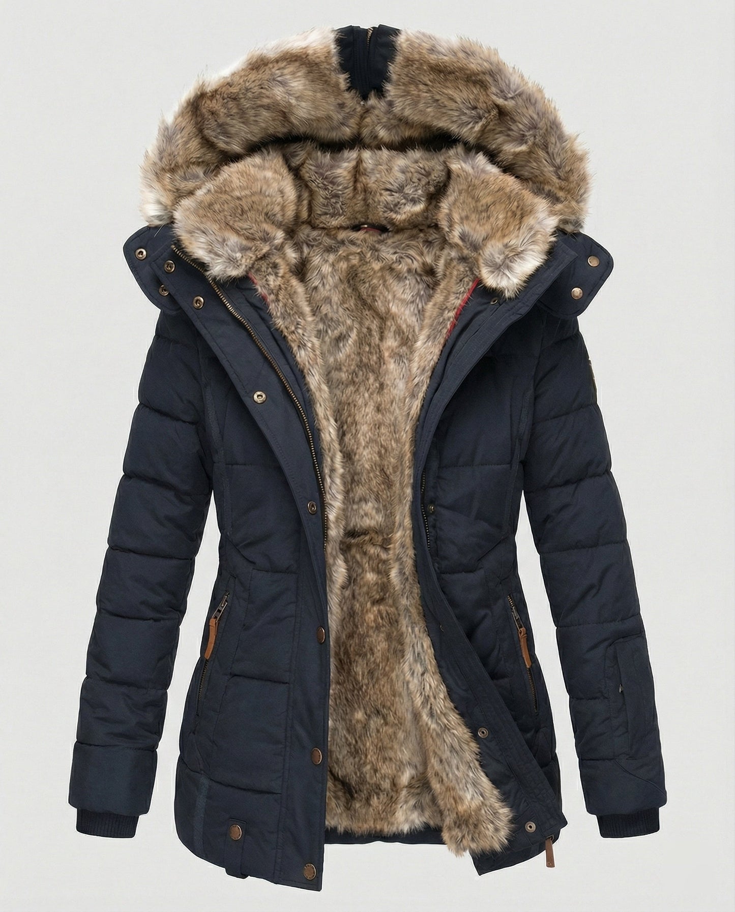Norvielle Damen Winterjacke Wasserdicht Innenfutter Kapuze