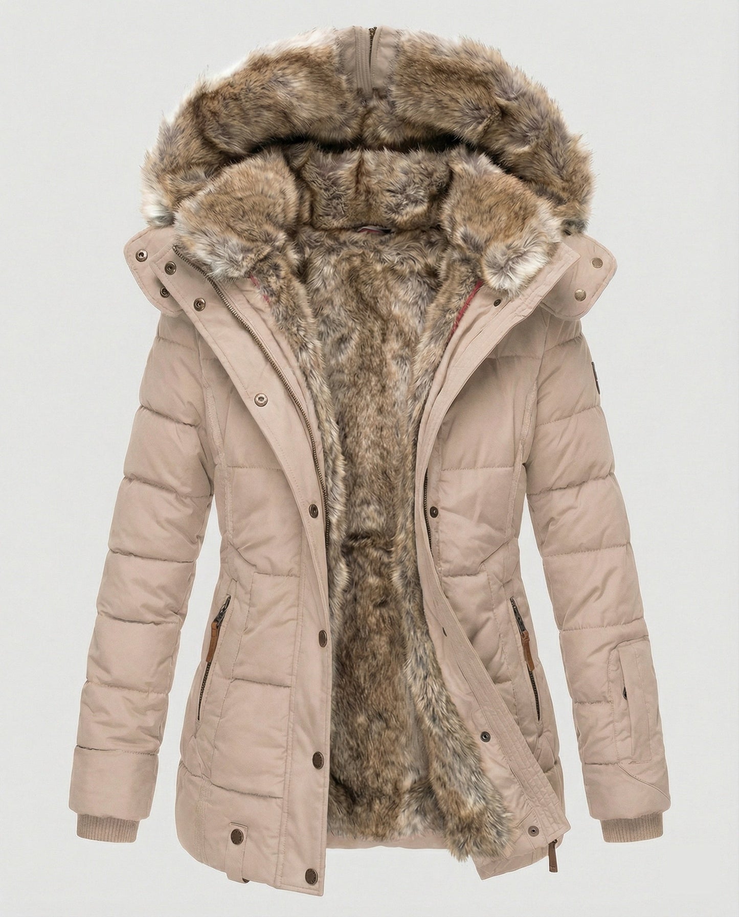 Norvielle Damen Winterjacke Wasserdicht Innenfutter Kapuze