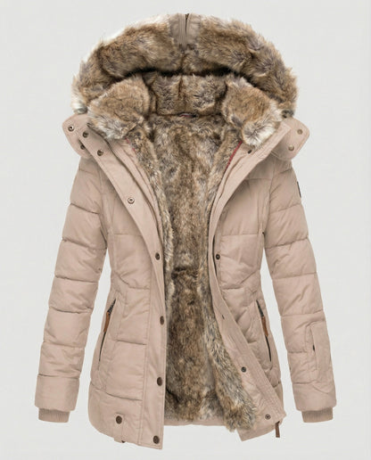 Norvielle Damen Winterjacke Wasserdicht Innenfutter Kapuze