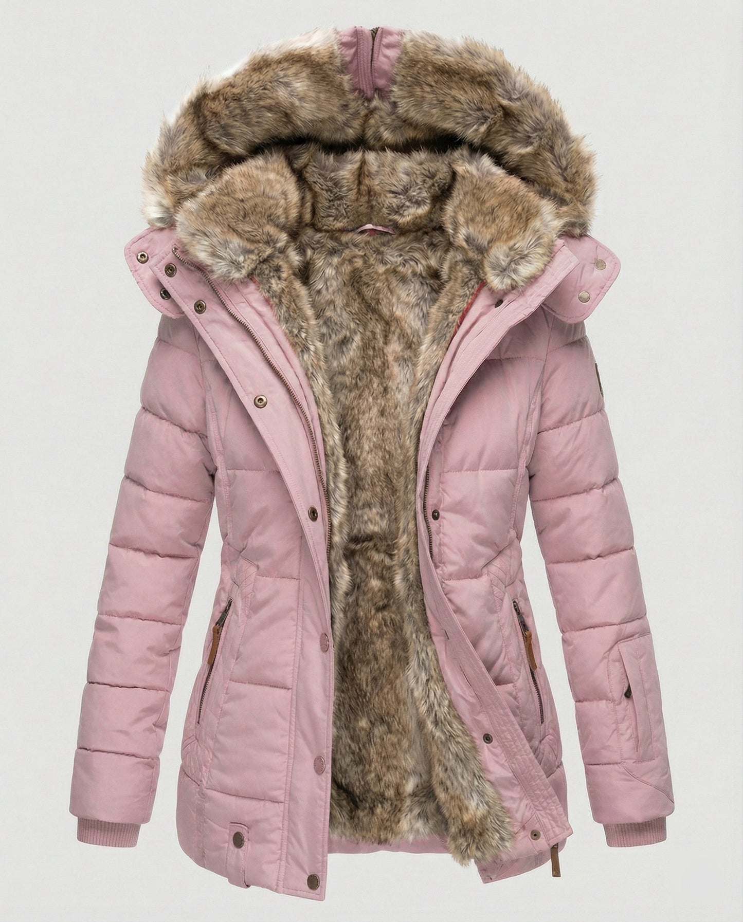 Norvielle Damen Winterjacke Wasserdicht Innenfutter Kapuze