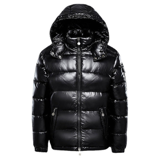 Alf Herren Winterquiltjacke Mit Kapuze Reißverschluss Schwarz - Norvielle