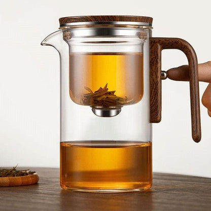 Glas Teekanne mit Sieb
