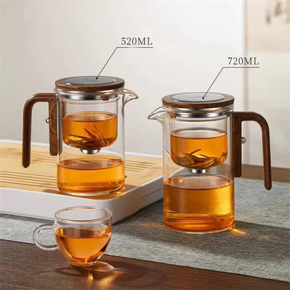 Glas Teekanne mit Sieb