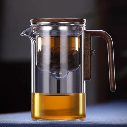 Glas Teekanne mit Sieb