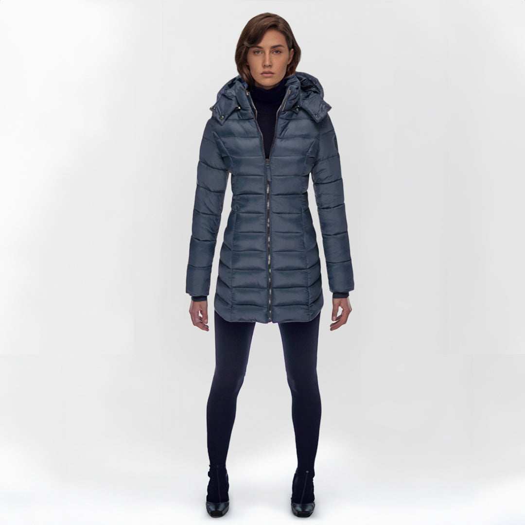 Damen Lange Daunenjacke