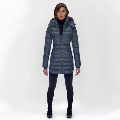 Damen Lange Daunenjacke