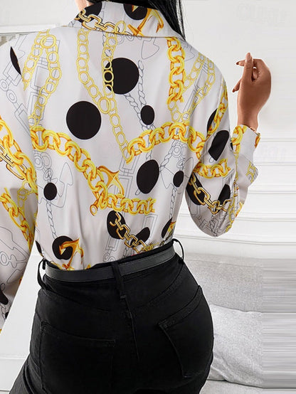 Damenbluse mit Goldendetails Elegant