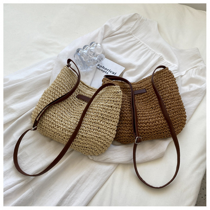 Boho Strandtasche Aurora Leinen Beige