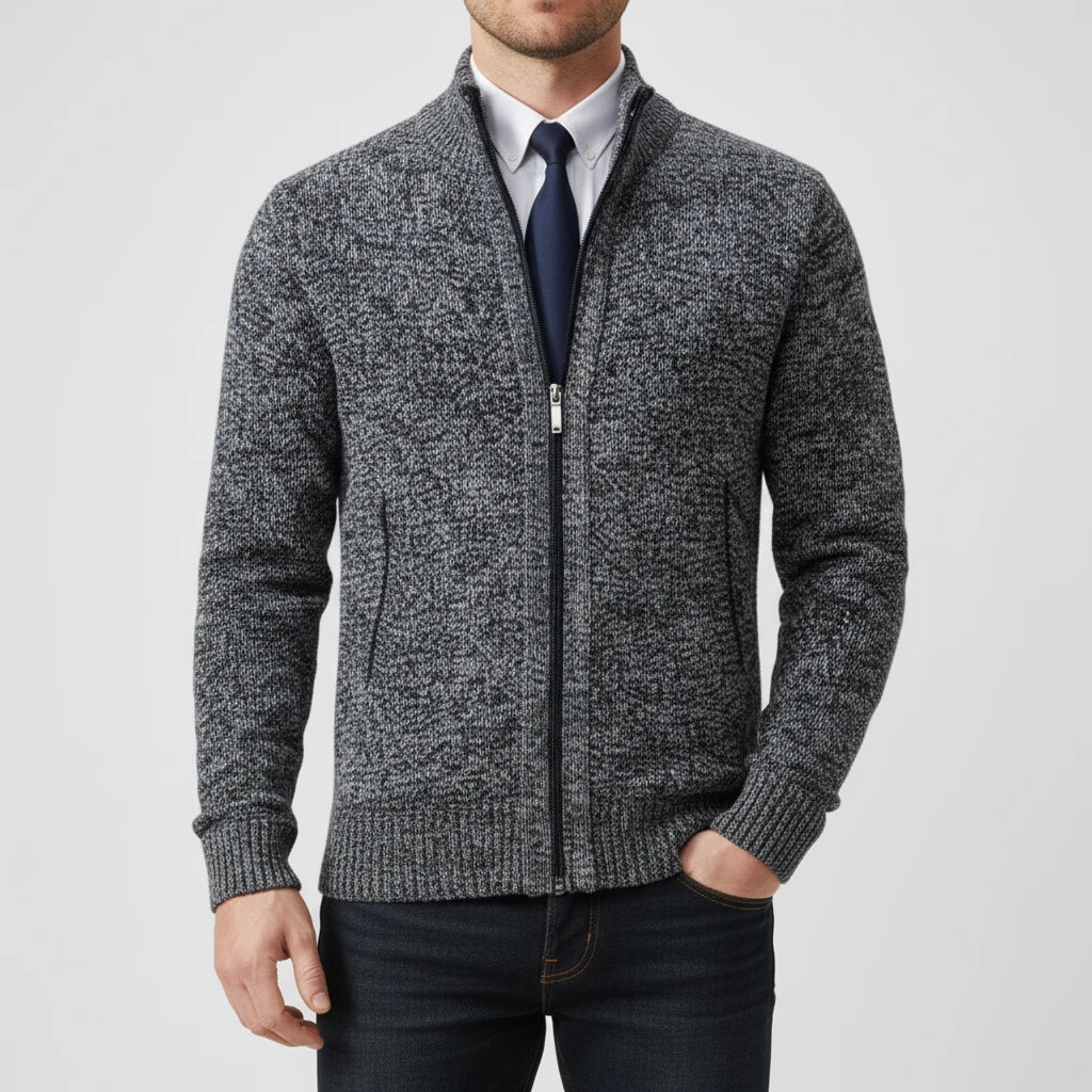 Herren Strickjacke Reißverschluss Vorne Christian