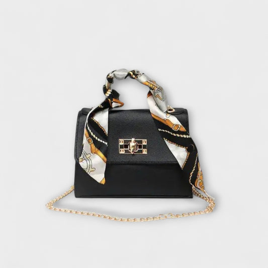 Damen Elegante Handtasche mit Kettenriemen Schwarz - Norvielle