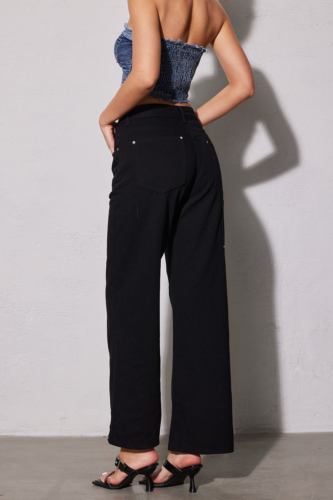 Weite Damen Jeans Utility Design