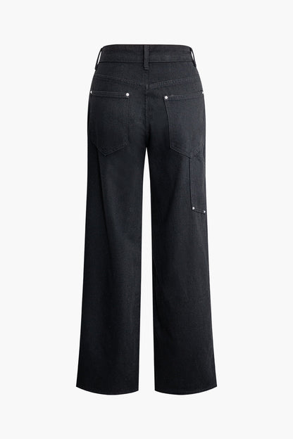 Weite Damen Jeans Utility Design