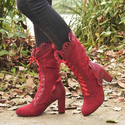 Norvielle Damen Stiefel Hochabsatz - Norvielle