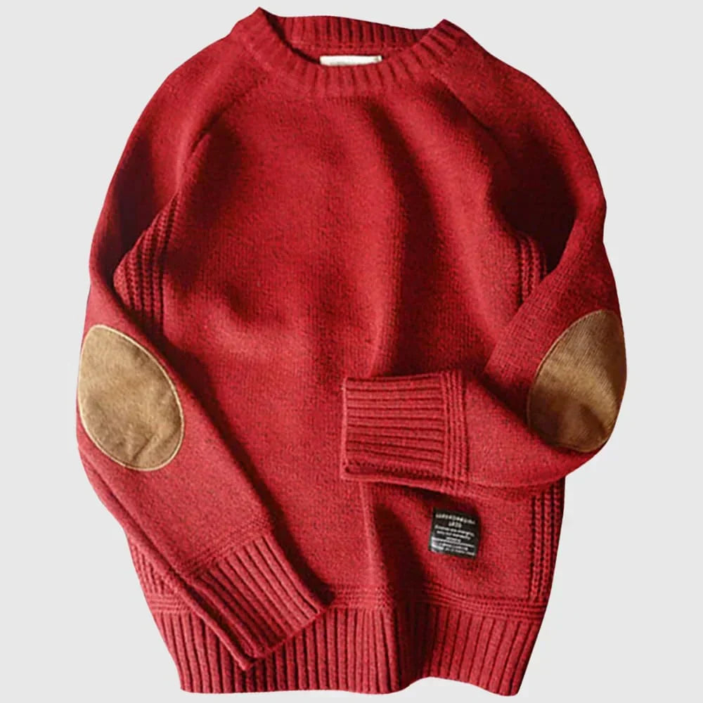Herren Strickpullover Ellbogenpatches Klassischer Stil - Norvielle