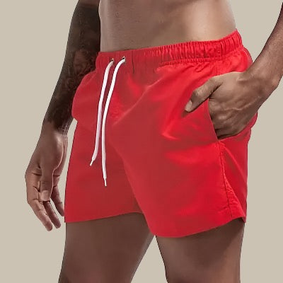 Herren Badeshorts Sommer Baumwolle Kordelzug