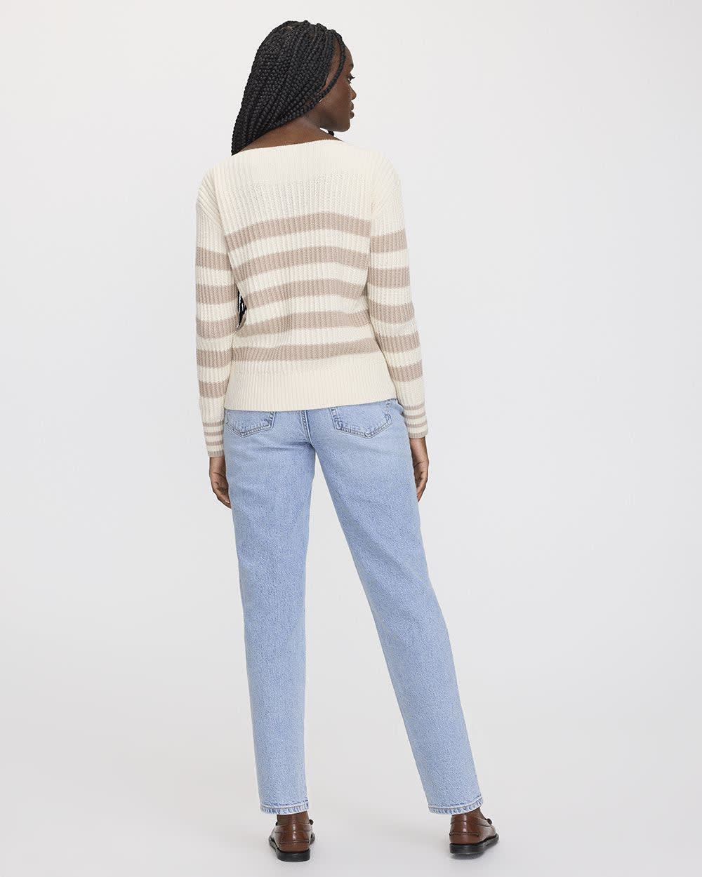 Norvielle Damen Pullover Langärmlig Modern