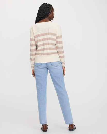 Norvielle Damen Pullover Langärmlig Modern