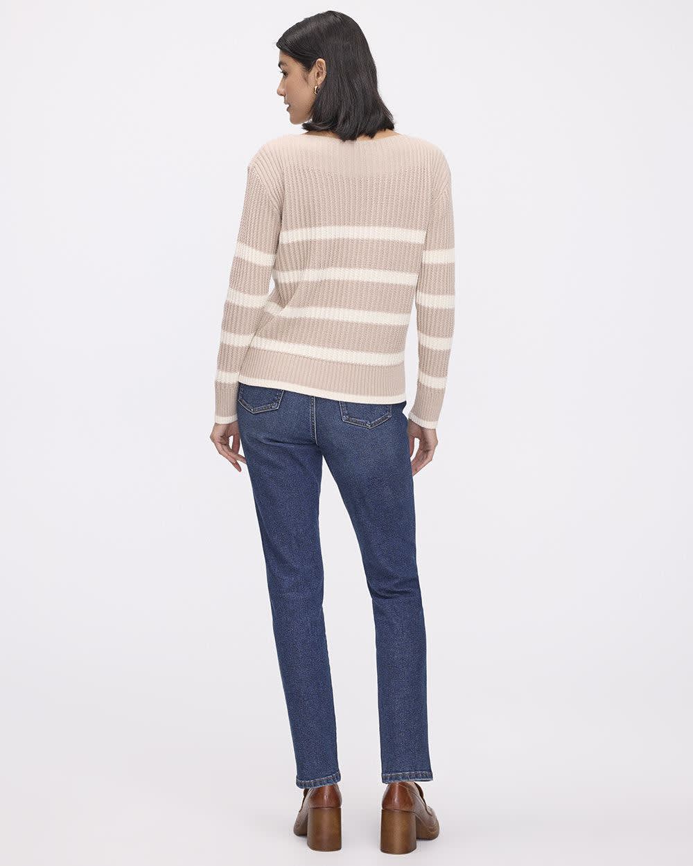 Norvielle Damen Pullover Langärmlig Modern