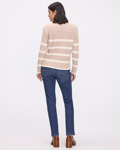 Norvielle Damen Pullover Langärmlig Modern