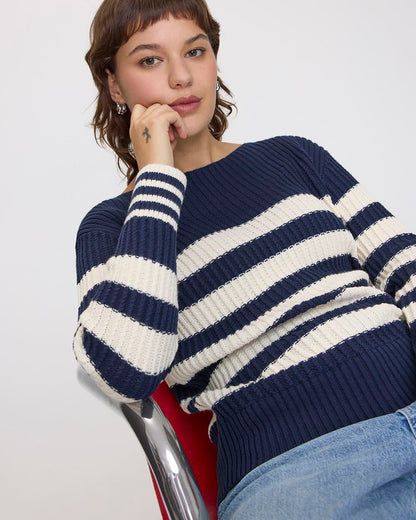 Norvielle Damen Pullover Langärmlig Modern