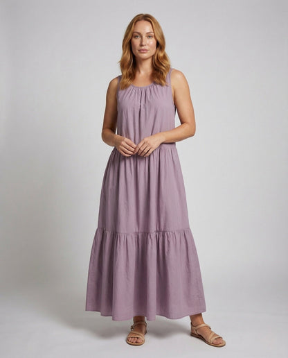 Damen Maxikleid Ärmellos Lang - Norvielle