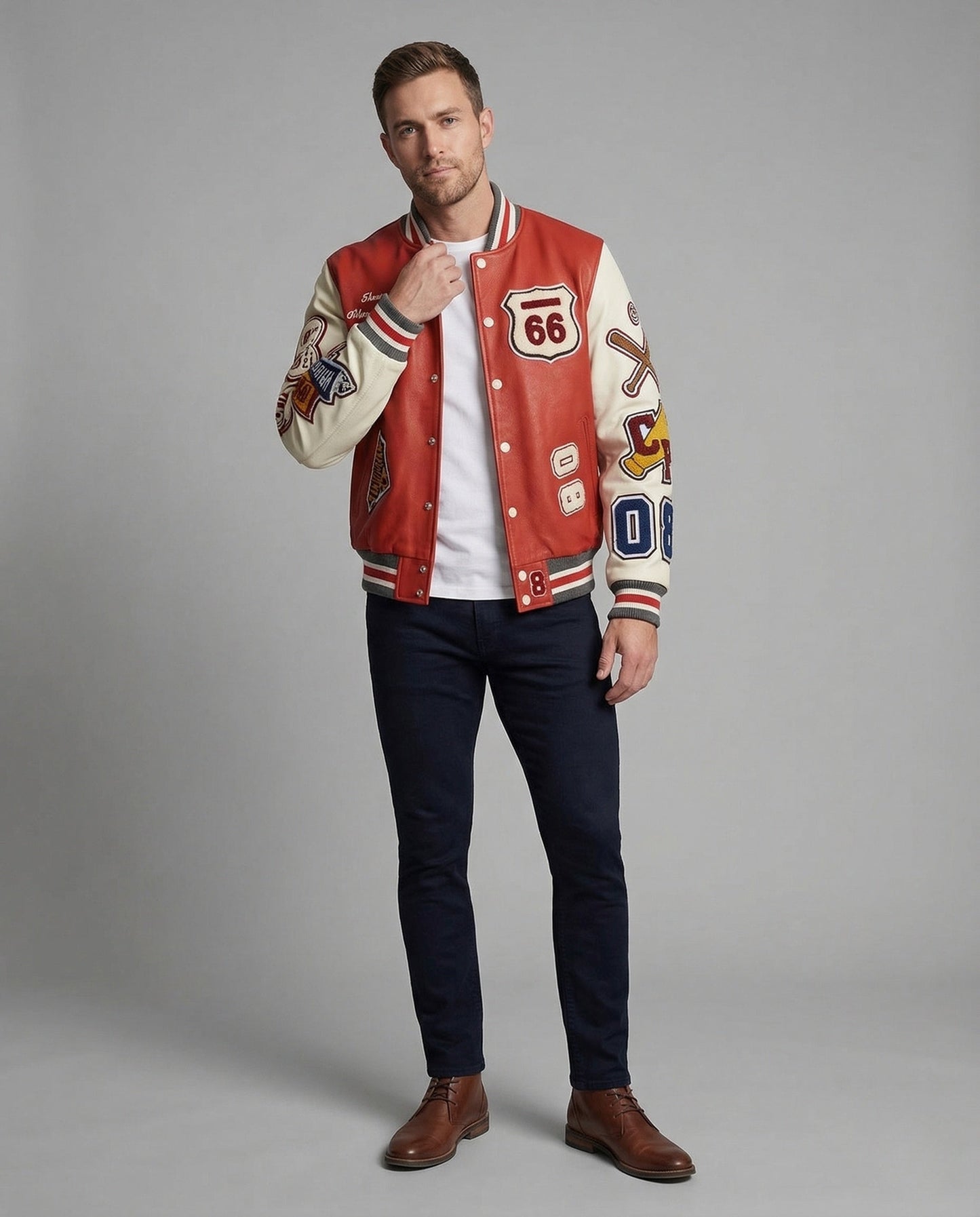 Unisex Collegejacke Lettermanjacke Baumwolle - Norvielle