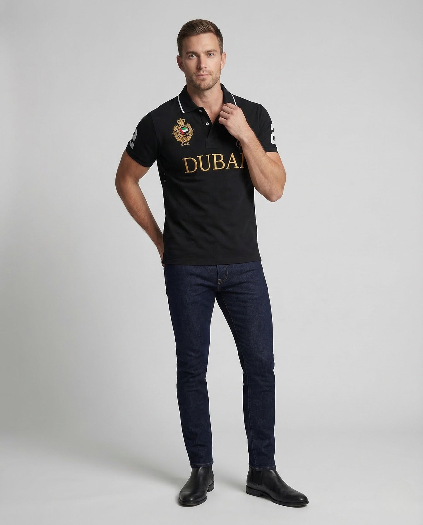 Herren Polo mit Stickerei Dubai - Norvielle