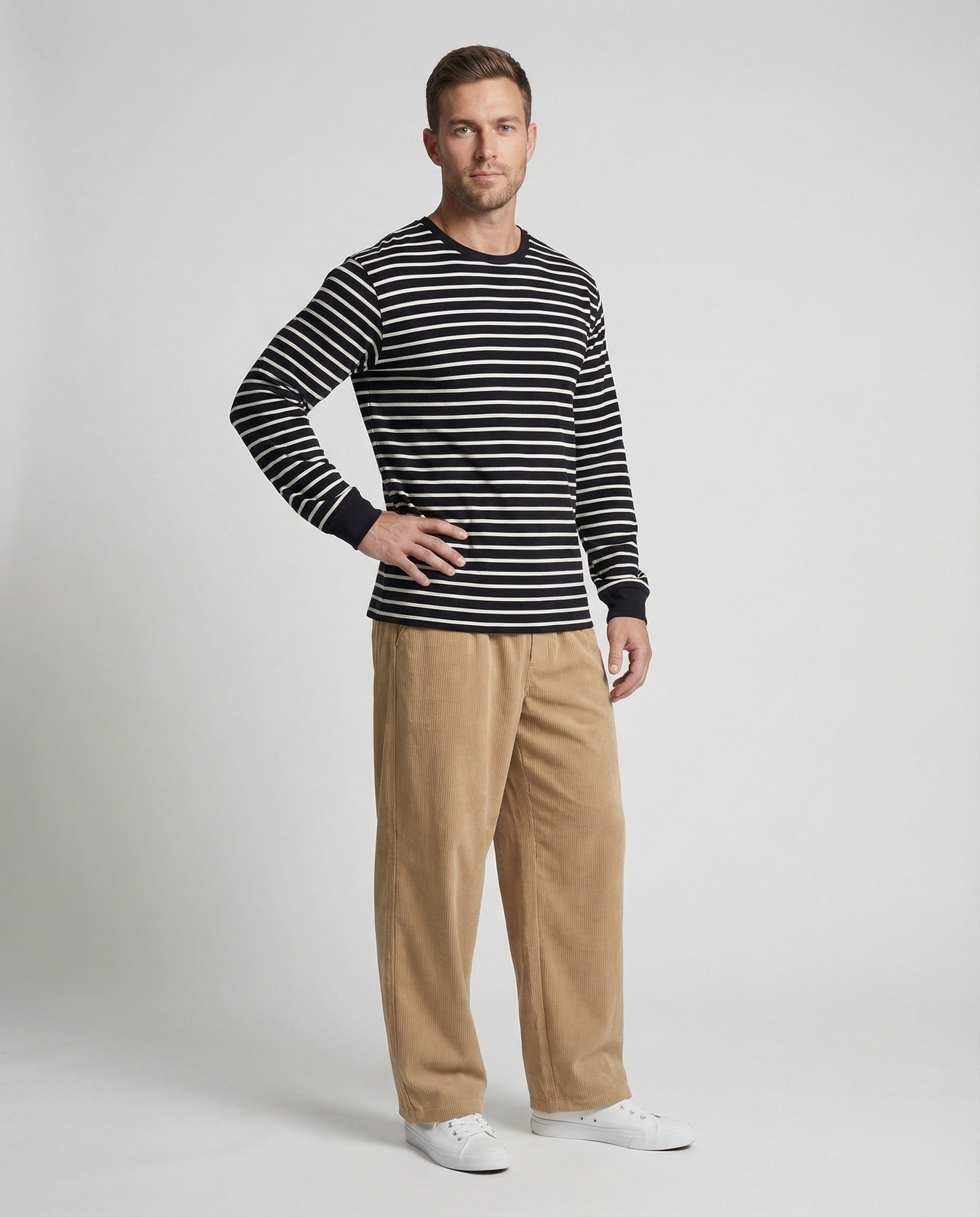Unisex Cordhose Weitbein Elastikbund - Norvielle