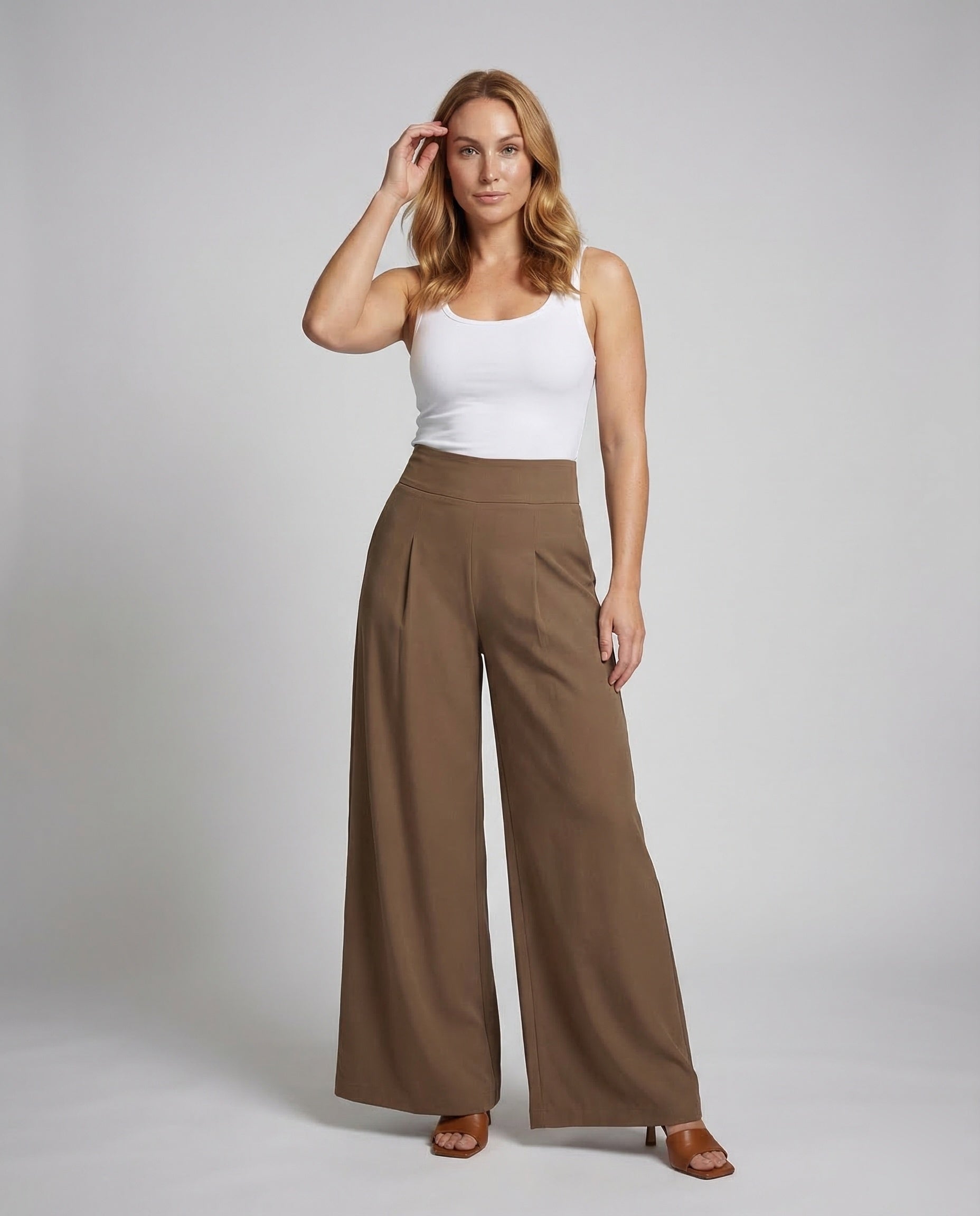 Damen High Waist Palazzo Hose Extraweit - Norvielle