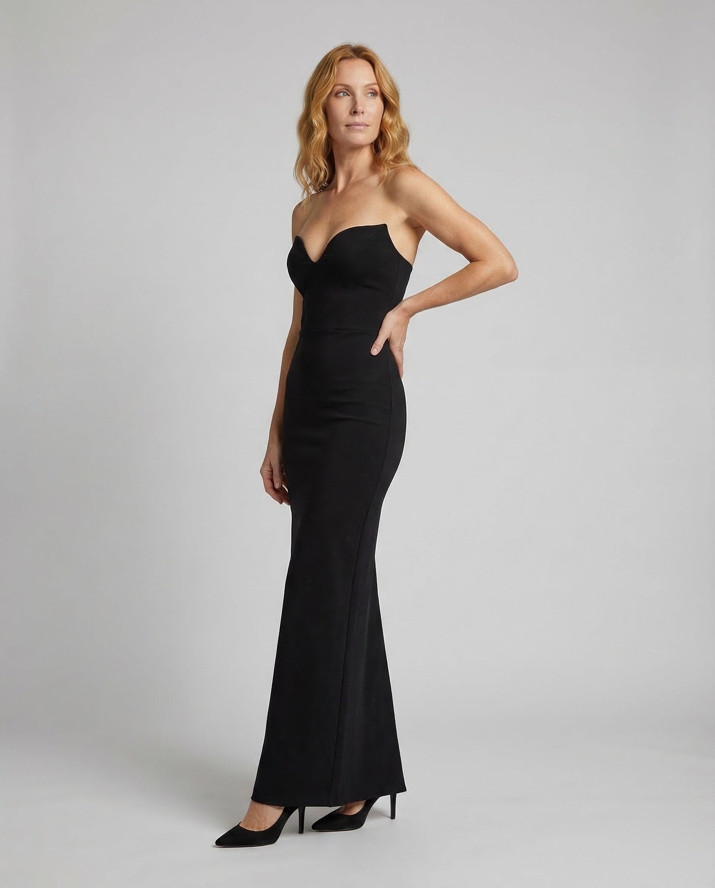 Damen Abendkleid Meerjungfrau-Form Schulterfrei - Norvielle