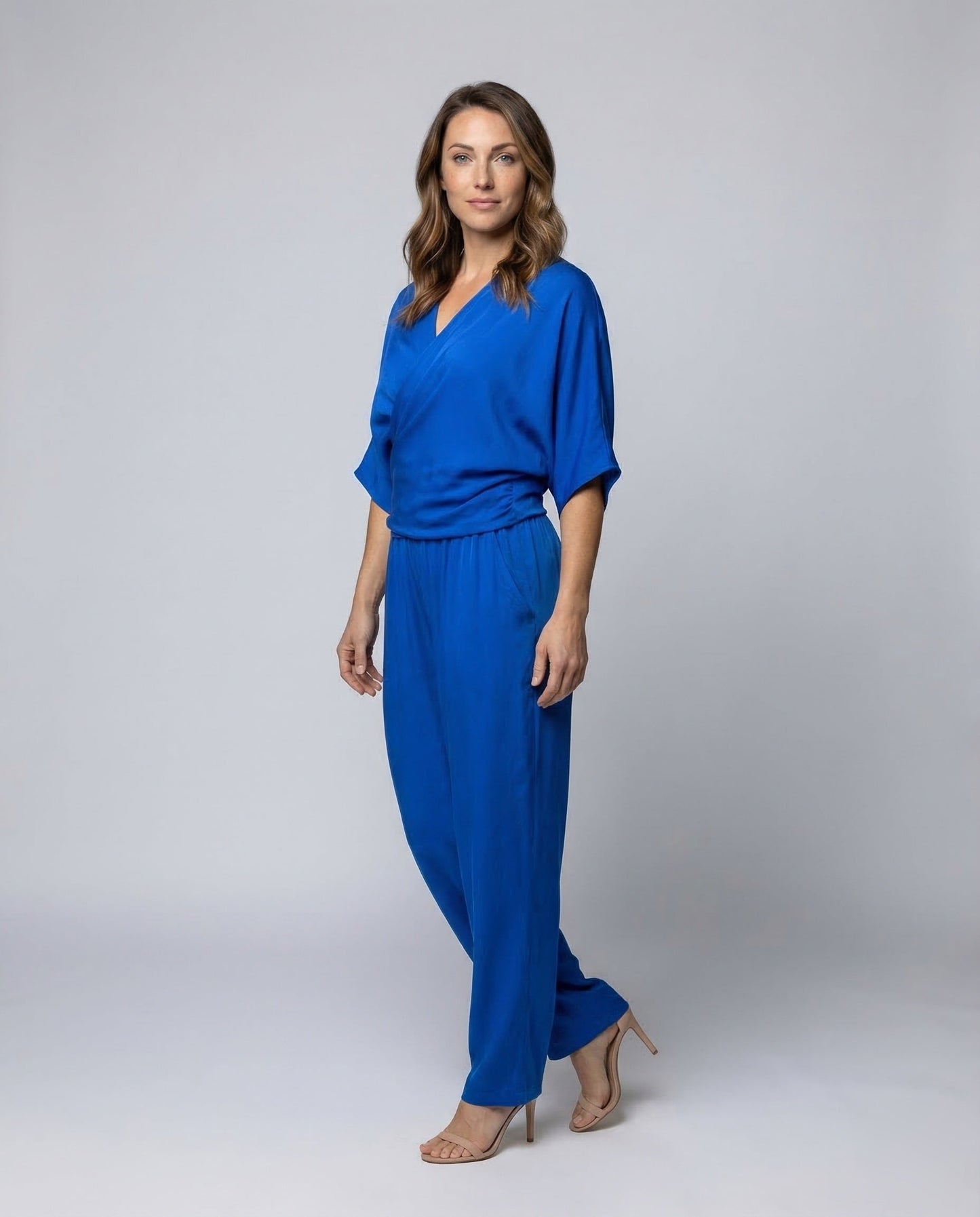 Damen Satin Lounge Set Seidenweich Rosa - Norvielle