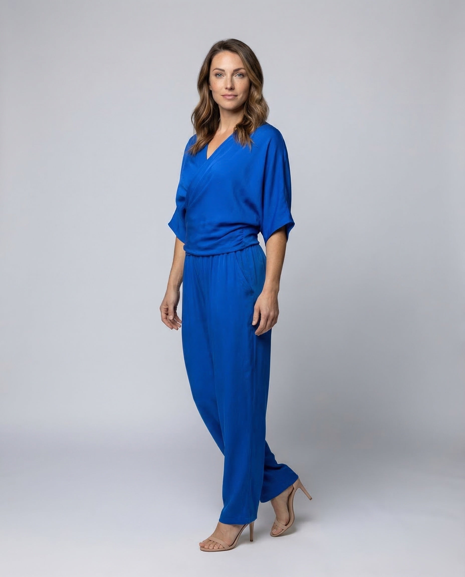 Damen Satin Lounge Set Seidenweich Rosa - Norvielle