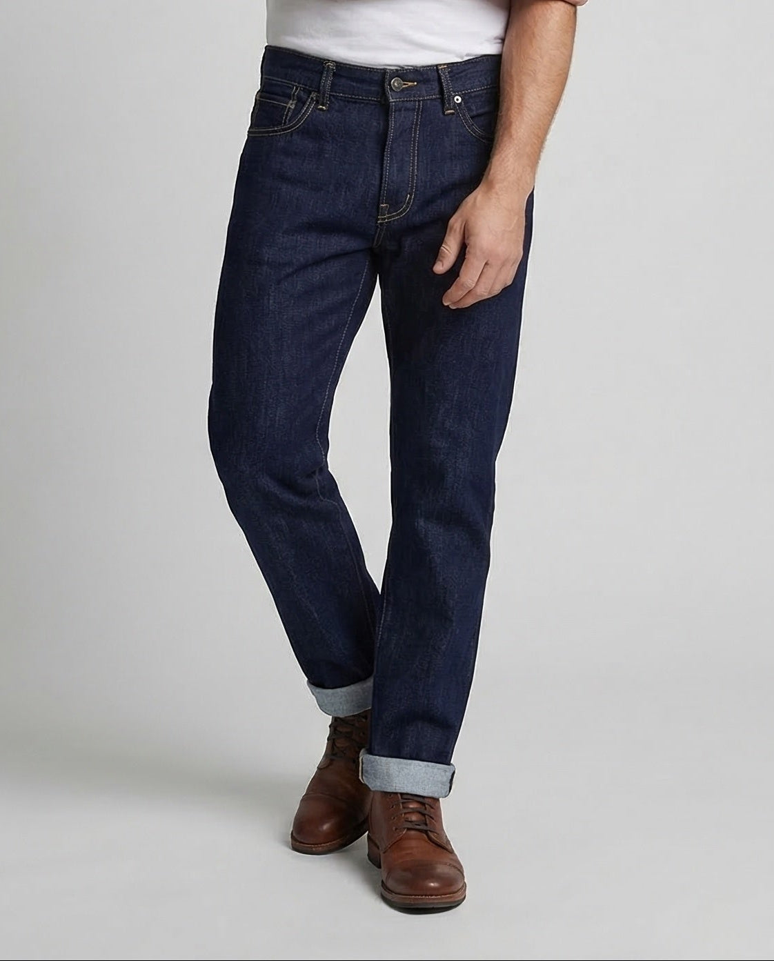 Herren Jeans Raw Denim wird zu: Herren Raw Denim Jeans