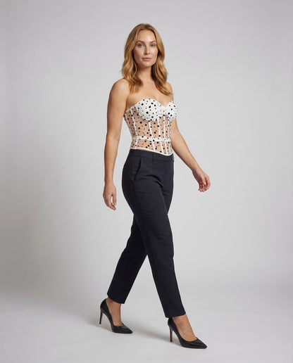 Damen Bustier Transparenter Tüll - Norvielle