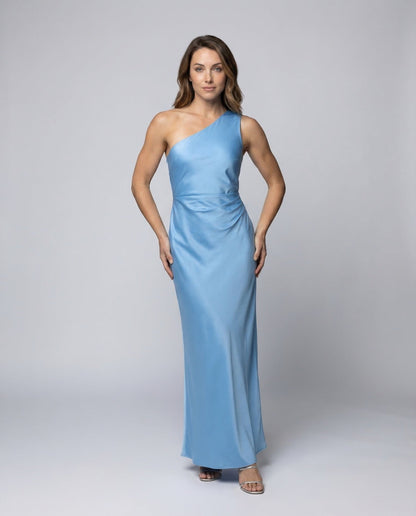 Damen Abendkleid Ein-Schulter Hoher Beinschlitz - Norvielle