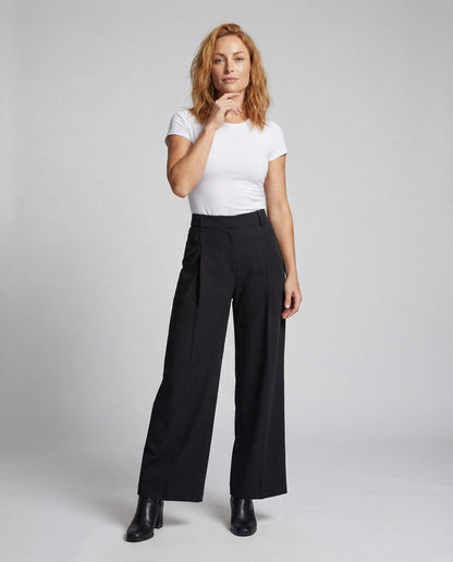 Damen Palazzo-Hose Drapiert Wickeloptik - Norvielle