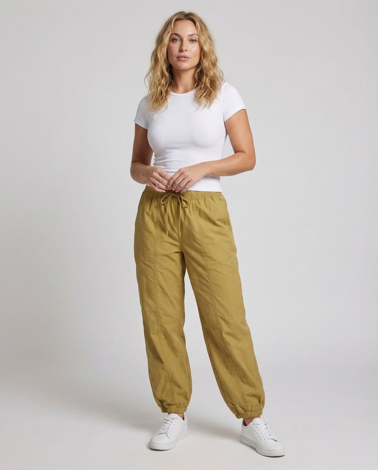 Damen Cargohose Lässig Mit Längsdetails - Norvielle