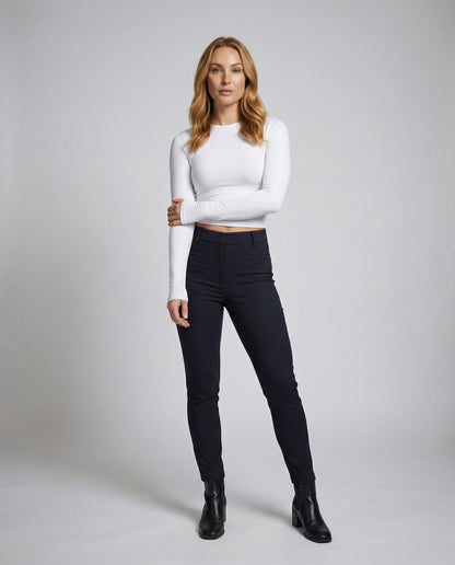 Damen Langarmshirt Bauchfrei Mit Daumenloch - Norvielle